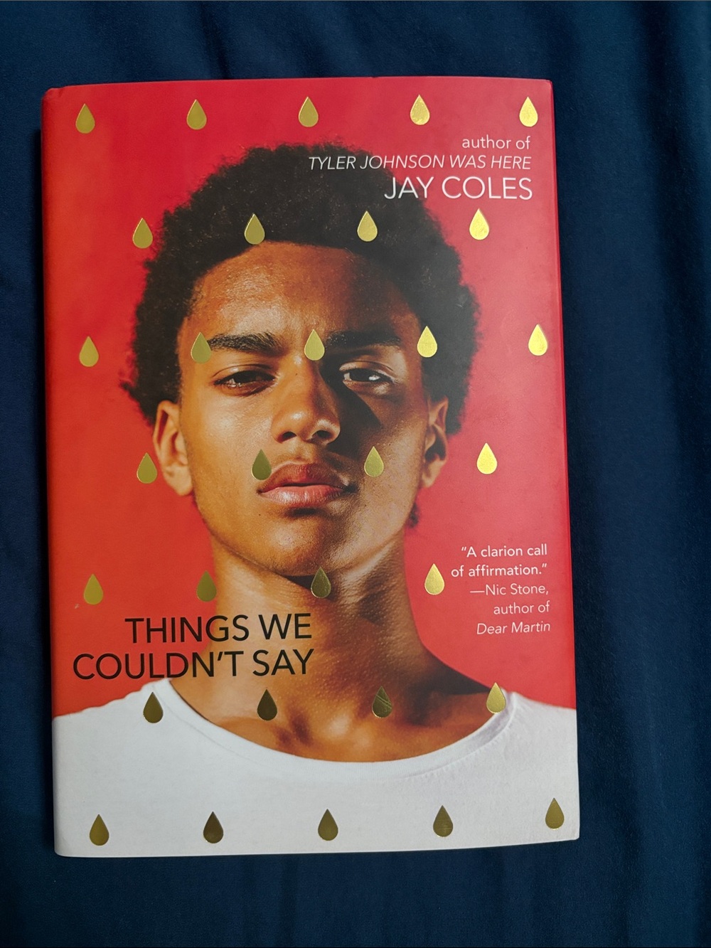 Things We Couldn't Say by Jay Coles - Red Cover with Gold Accents